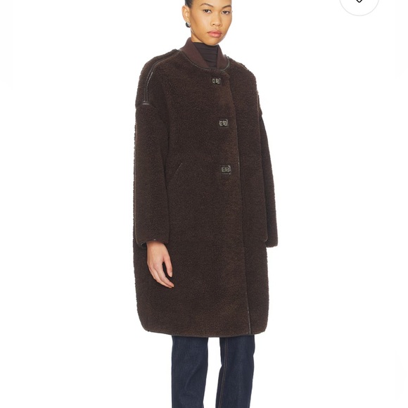 NWT in original shipping box. ba&sh Dark Brown Teddy Jacket. - Picture 3 of 5